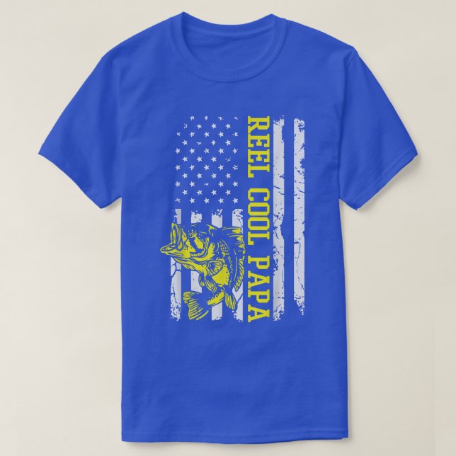 T-shirt Pêche Fête des pères homme Fisher USA Drapeau Amér (Design devant)