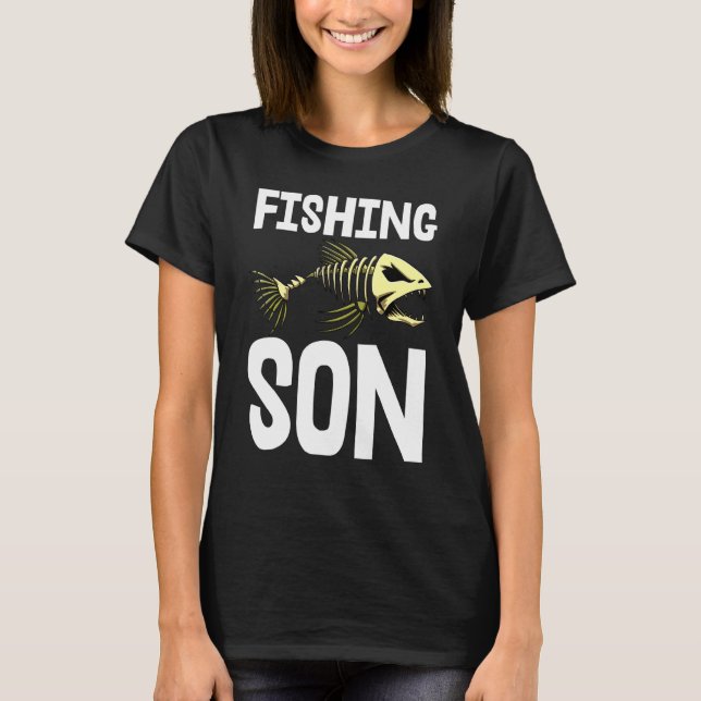 T-shirt Pêche Fils S Squelette Poisson Os Tee - shirts Den (Devant)