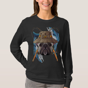 T-shirt Pêche Français Bulldog Outdoor Fishman Cute Fly