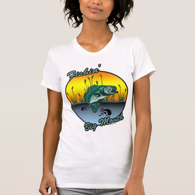 T-shirt Pêche Grosse Bouche Chemises de pêche (Devant)