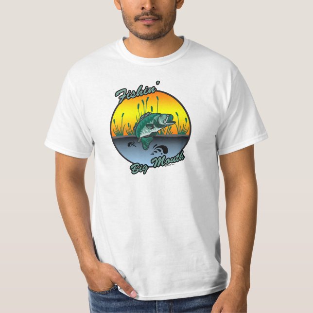 T-shirt Pêche Grosse Bouche Chemises de pêche (Devant)