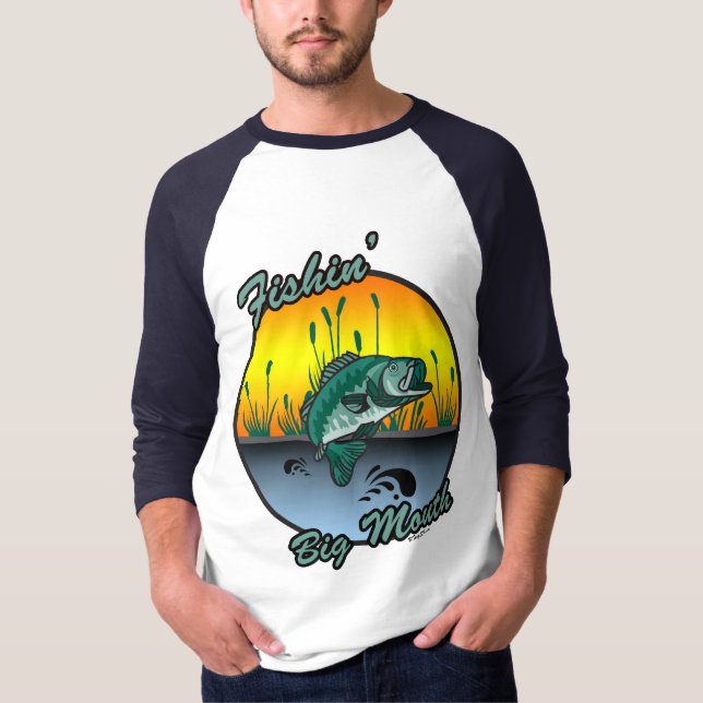 T-shirt Pêche Grosse Bouche Chemises de pêche (Devant)