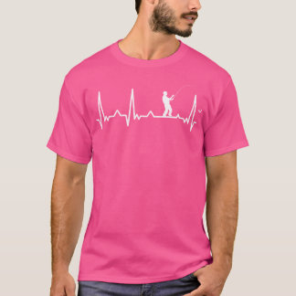 T-shirt Pêche Heartbeat pêcheur pêche bâton