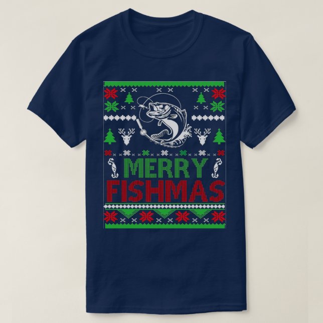 T-shirt pêche hideux de noël (Design devant)