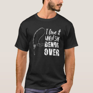 T-shirt Pêche Homme Pêcheur Basse Truite Poteau de pêche
