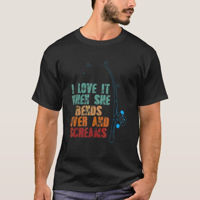 T-shirt Pêche J'adore Quand Elle Se Penche (Devant)