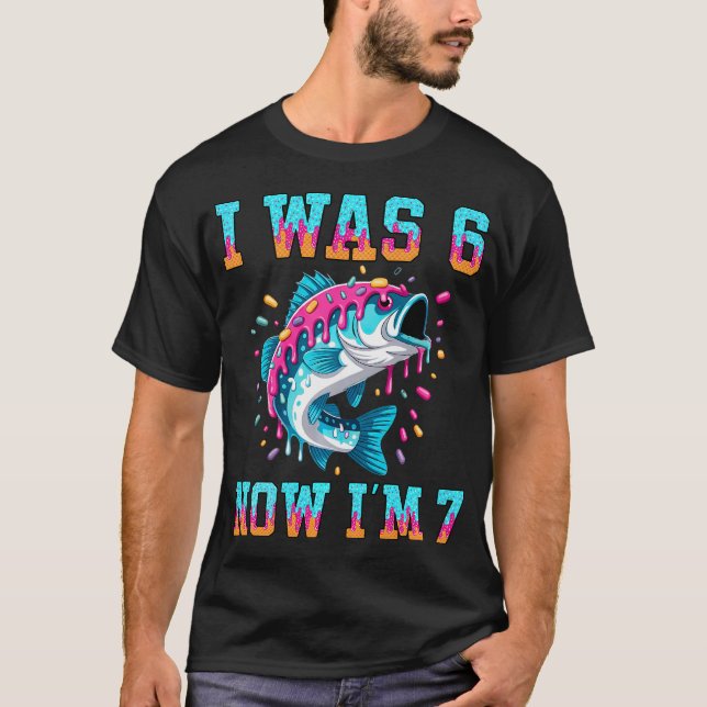 T-shirt Pêche J'avais 6 ans Maintenant J'ai 7 ans Annivers (Devant)