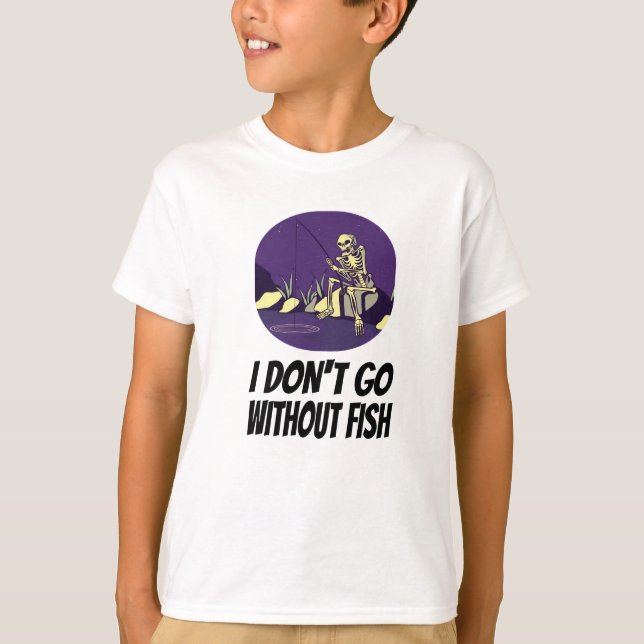 T-shirt Pêche Je ne m'endormirai pas sans poisson (Devant)