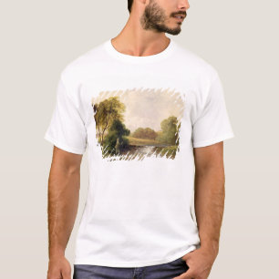 T-shirt Pêche : Jouant un poisson (huile sur la toile)