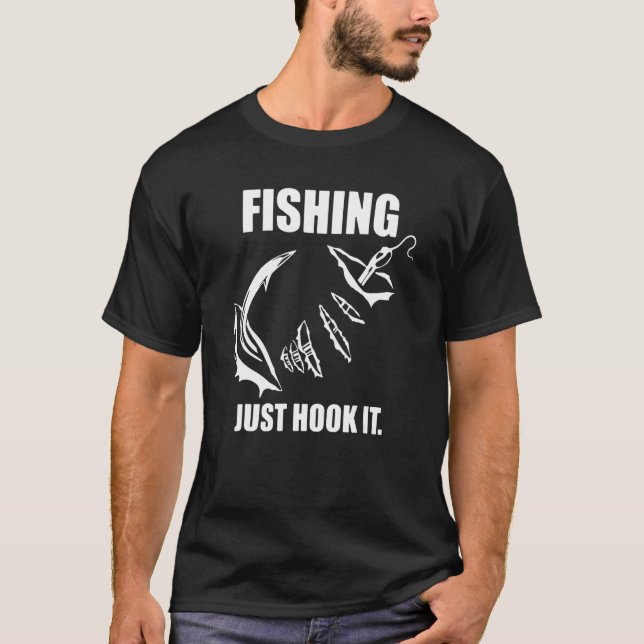 T-shirt Pêche Juste Hook It Love Pêche (Devant)