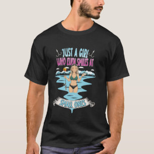 T-shirt Pêche Juste Une Fille Qui Sourit Aux Petits Pêcheu