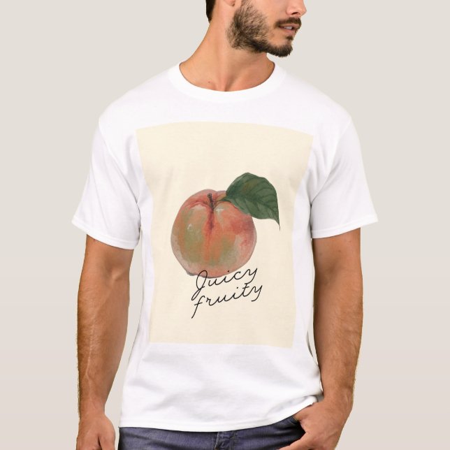 T-shirt Pêche ; Juteuse et Fruitée  (Devant)