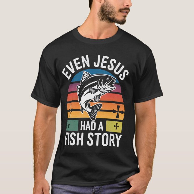 T-shirt Pêche Même Avait Histoire De Poisson Pêcheur Cadea (Devant)