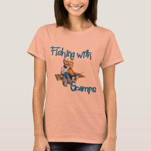 T-shirt Pêche mignonne avec le papy