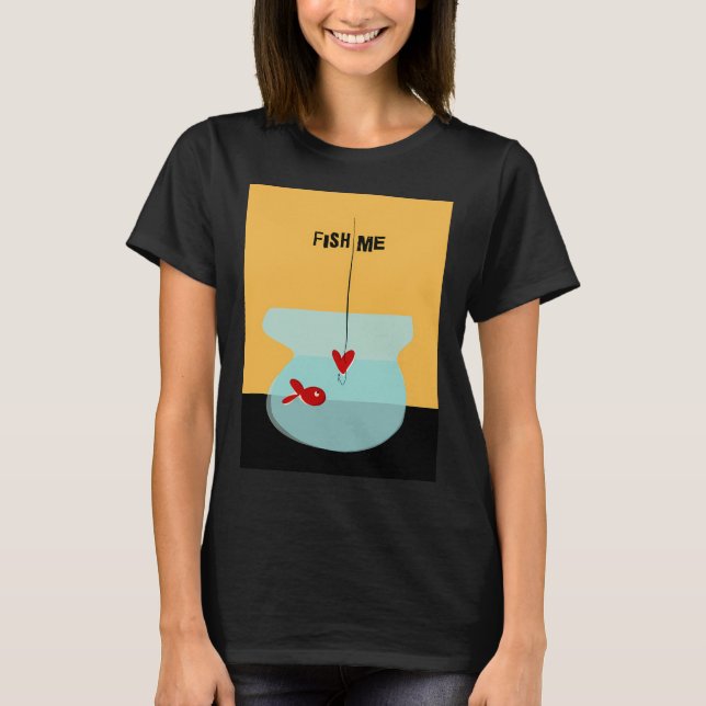 T-shirt Pêche-moi - avec légende (Devant)