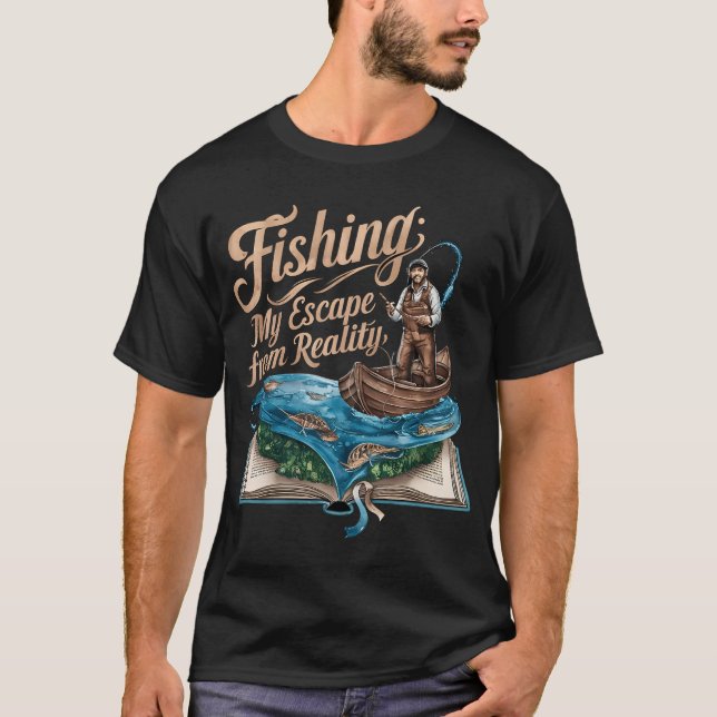 T-shirt Pêche : Mon échappatoire à la réalité (Devant)