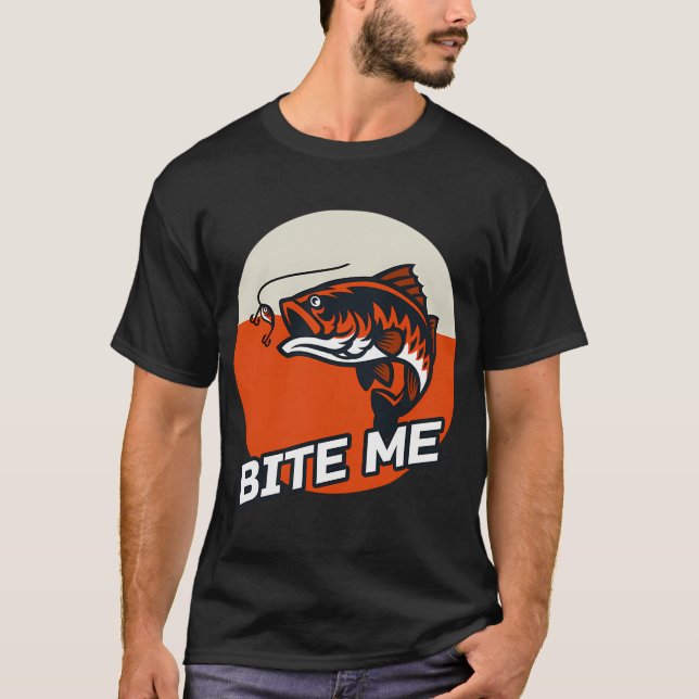 T-shirt Pêche Mords Moi  (Devant)