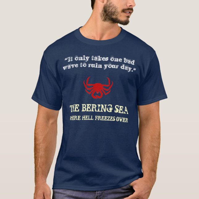 T-shirt Pêche néerlandaise de crabe de mer de Béring de (Devant)