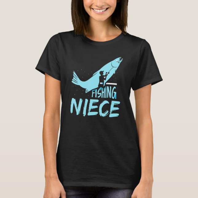 T-shirt Pêche Nièce Poisson Pêcheur Pêcheur Passion (Devant)