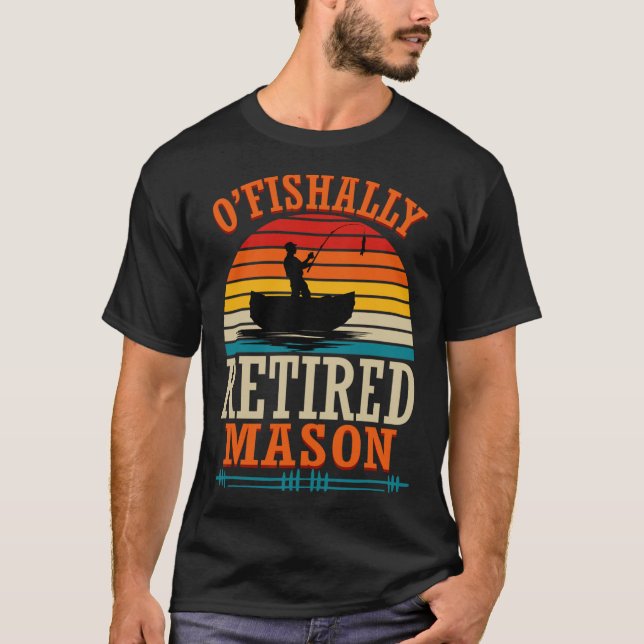 T-shirt Pêche O'fishally Maçon retraité (Devant)