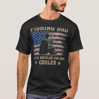 T-shirt Pêche Papa Comme Un Père Régulier Mais Glacière Dr