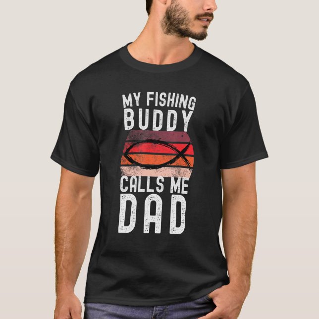 T-shirt Pêche  Papa Fils Père Pêcheur (Devant)