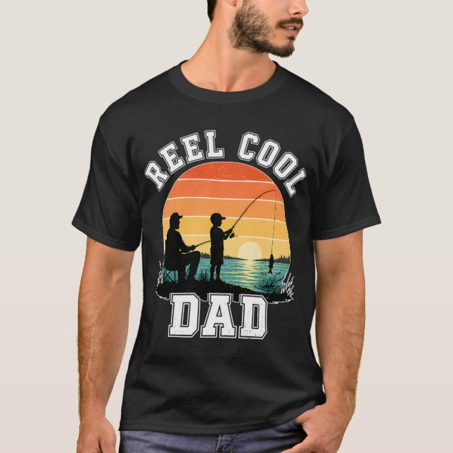 T-shirt Pêche Papa Super Cool (Devant)