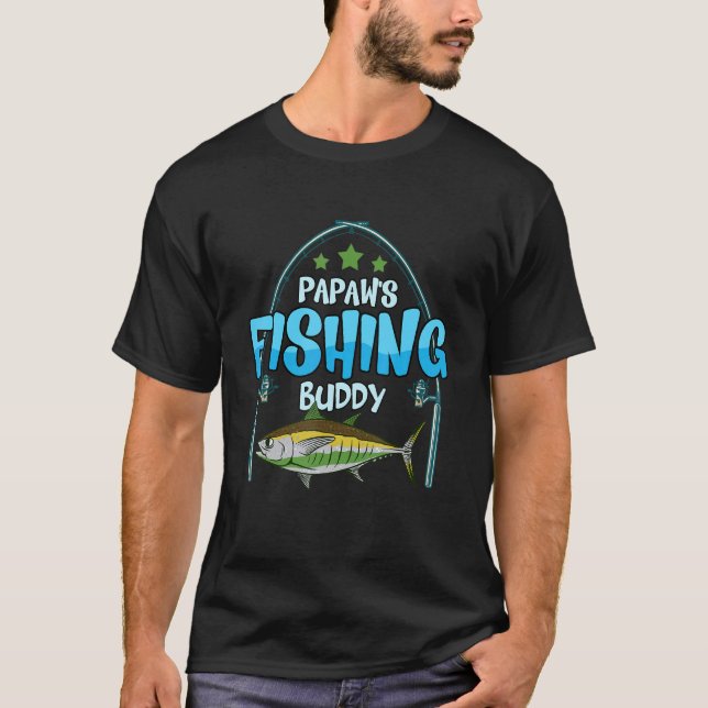 T-shirt Pêche Papaw's Copain de Pêche Poisson Pêcheur Garç (Devant)