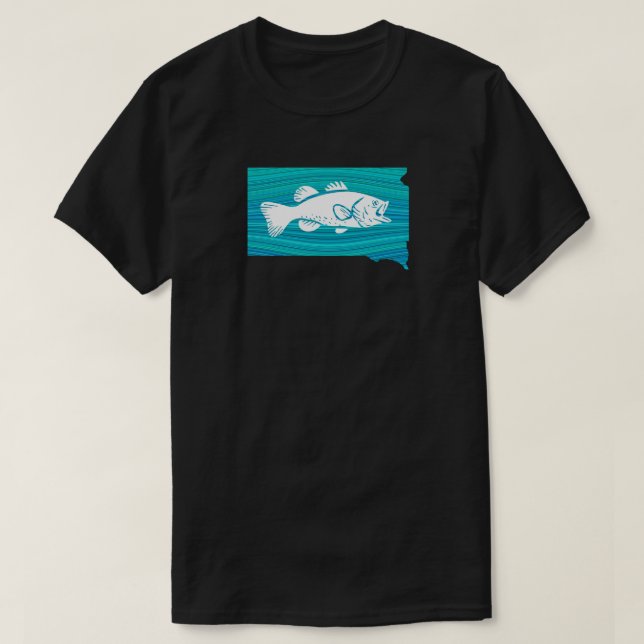 T-shirt Pêche par vagues du Dakota du Sud (Design devant)