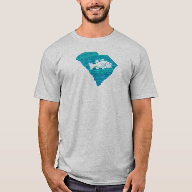 T-shirt Pêche par vagues en Caroline du Sud (Devant)