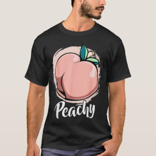 T-shirt Pêche Pêche Pêche Fruit d'été Rétro Hippie Fe