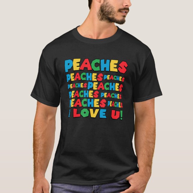 T-shirt Pêche Pêche Pêche Je T'Aime (Devant)