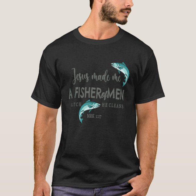 T-shirt Pêche Pêcheur D'Hommes Foi Chrétienne (Devant)