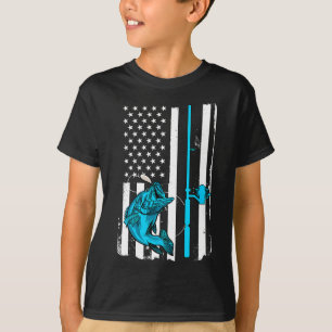 T-shirt Pêche Pêcheur fête de l'indépendance Patriotique F