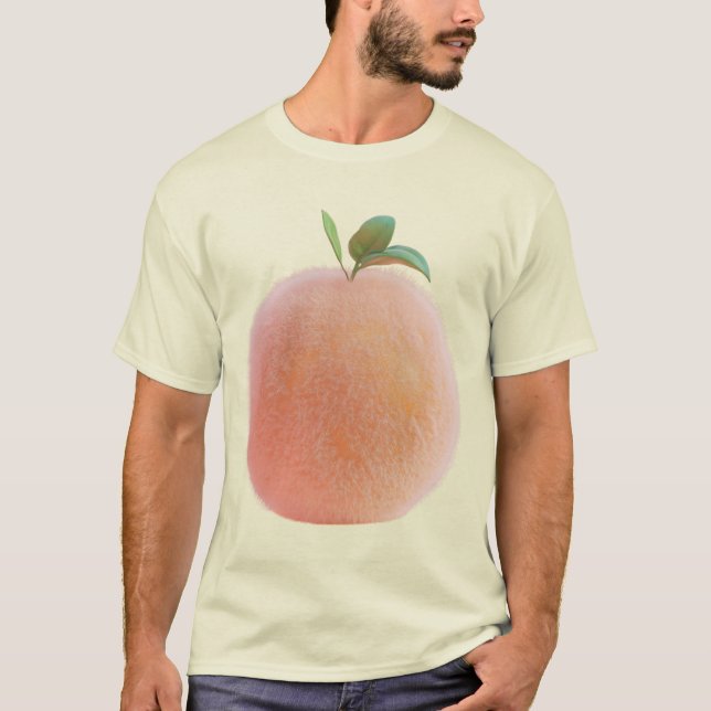 T-shirt Pêche Peluche - Plush Peach (Devant)