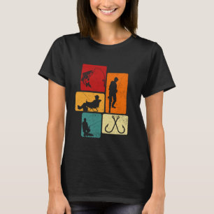 T-shirt Pêche Poisson Vintage Rétro Pour Pêcheurs Hommes F