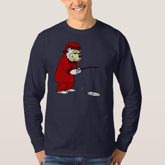 T-shirt Pêche polaire de glace dans des pyjamas (Devant)