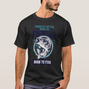 T-shirt Pêche Pour Hommes Basse Pêche Pêcheur Master Ba