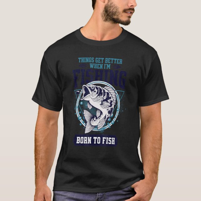 T-shirt Pêche Pour Hommes Basse Pêche Pêcheur Master Ba (Devant)