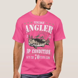 T-shirt Pêche pour les 70 ans 70 ans Pêcheur 1953