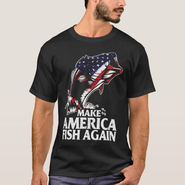 T-shirt Pêche pour les États-Unis (Devant)