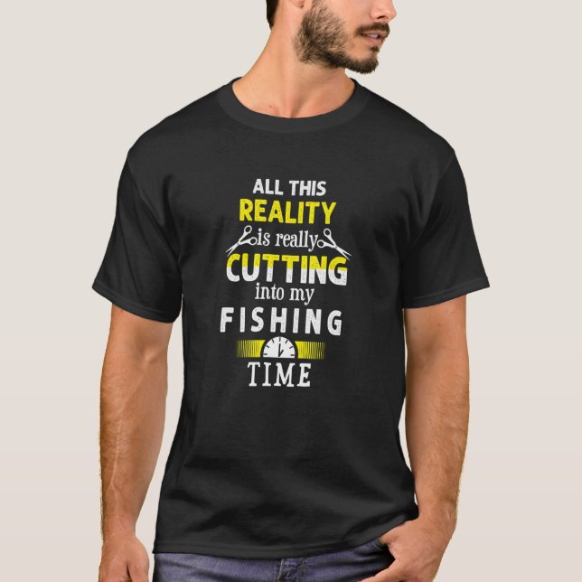T-shirt Pêche : réduction de mon temps de pêche Humour de  (Devant)