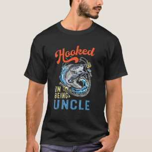T-shirt Pêche Rétro Accroché À Être Oncle Pour Pêcheur Hom
