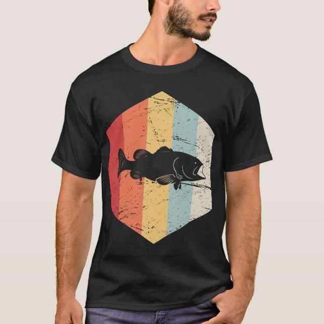 T-shirt Pêche rétro au bass (Devant)
