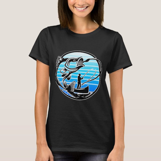 T-shirt Pêche rétro au thon (Devant)