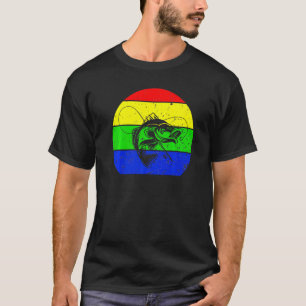 T-shirt Pêche Rétro Pêche Vintage Silhouette Pêcheur
