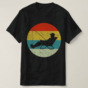 T-shirt pêche rétro silhouette vintage les années 70
