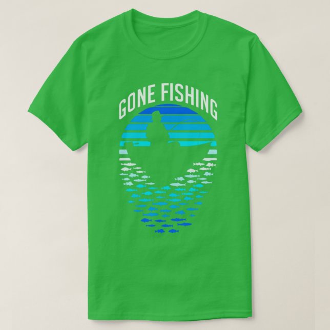 T-shirt Pêche Retro Sunset Funny Pêcheur Papa Et (Design devant)