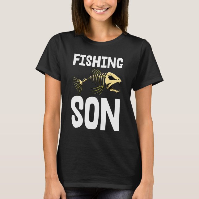 T-shirt Pêche Son Tee Squelette Poisson Os Tee - shirts Sh (Devant)