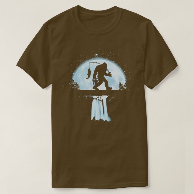 T-shirt Pêche Sous La Lune Bleue (Design devant)